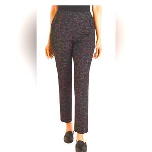 Chico's Leopard Print Juliet Slim Leg Pants